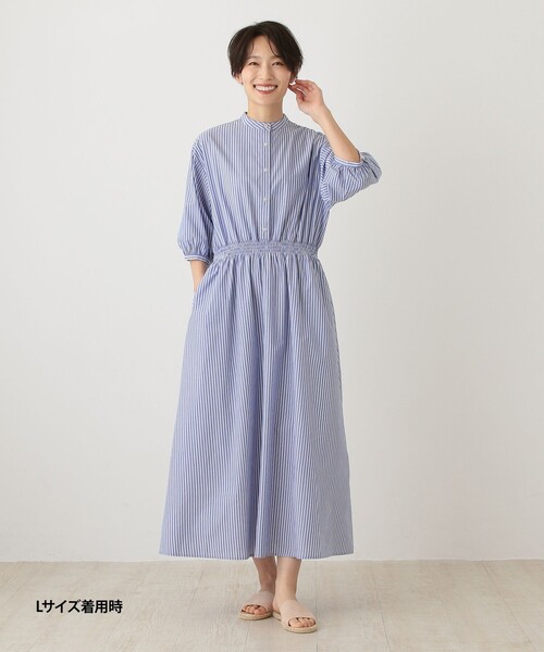 Afternoon Tea（アフタヌーンティー） 7分袖ワンピース MEDIUM グレー