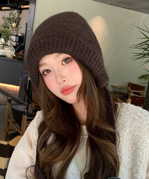 shopnikoniko（ショップにこにこ） ニット帽 ニットキャップ 紐付き