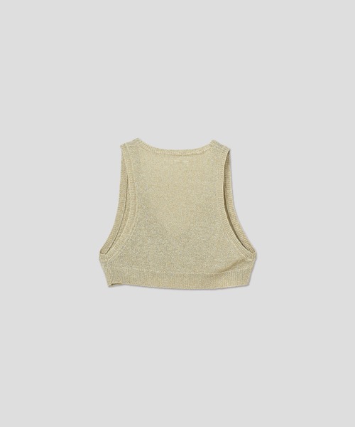 ニット セーター 「WHYTO. / ホワイト」 GLITTER KNIT BUSTIER レディース WHYTO ニット セーター 「WHYTO. / ホワイト」 GLITTER KNIT