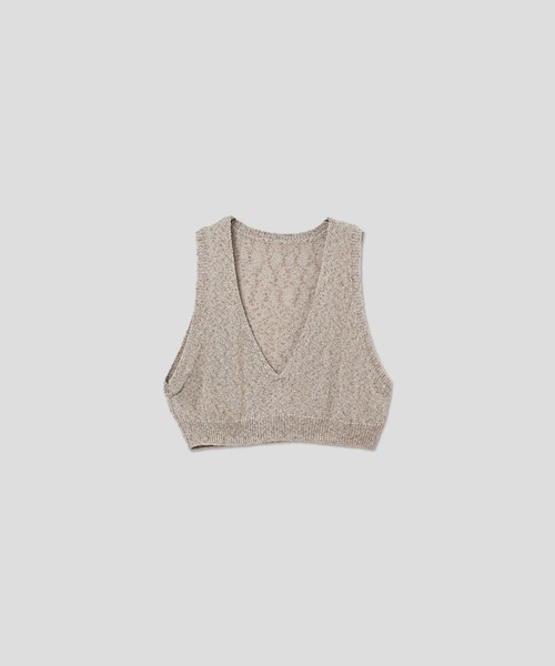 ニット セーター 「WHYTO. / ホワイト」 GLITTER KNIT BUSTIER レディース WHYTO ニット セーター 「WHYTO. / ホワイト」 GLITTER KNIT