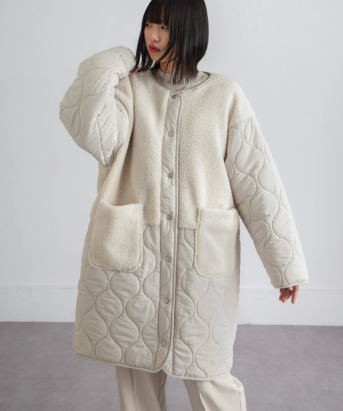 「Chillfar」 ノーカラーコート LARGE ブラック レディース_画像3