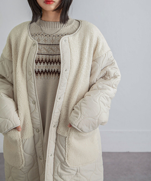 「Chillfar」 ノーカラーコート LARGE ブラック レディース_画像5