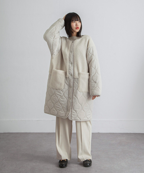 「Chillfar」 ノーカラーコート LARGE ブラック レディース_画像8