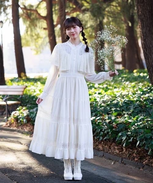 MSGM チュール付ワンピース　XSサイズ MSGM（エムエスジーエム） チュールデザインワンピース XS