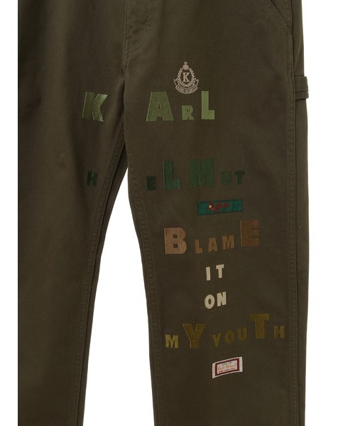 karl helmut パンツ　春夏 Karl Helmut パンツ ロゴ刺繍使いピケパンツ メンズ レディース