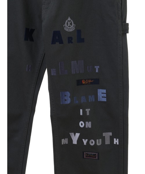 karl helmut パンツ　春夏 Karl Helmut パンツ ロゴ刺繍使いピケパンツ メンズ レディース