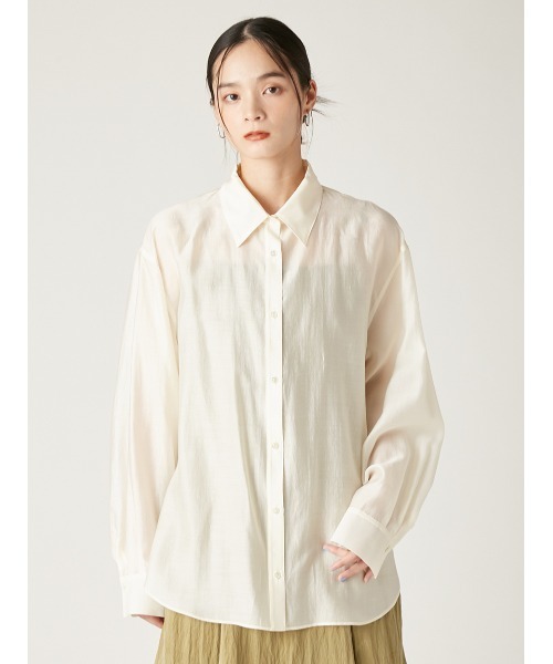 FRAY I.D ブラウス シャツ カシュクール2wayシアーオーバー