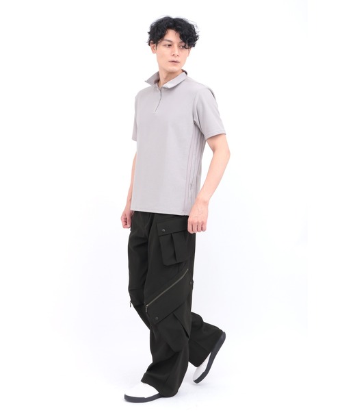 カーゴパンツ TORNADO MART∴ストレッチオックスワイドカーゴパンツ メンズの画像