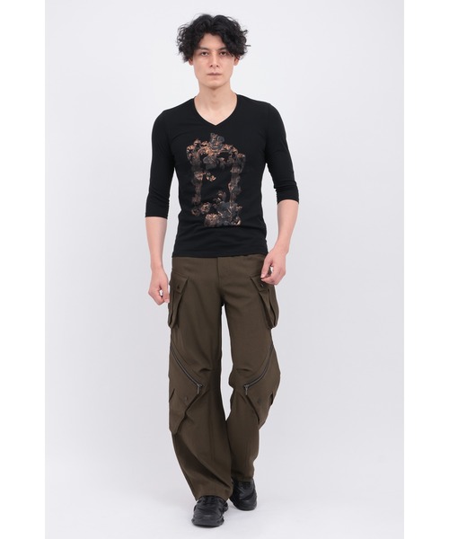 カーゴパンツ TORNADO MART∴ストレッチオックスワイドカーゴパンツ