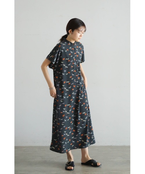 ワンピース MIXホースプリント スタンドネックワンピース : ZOZOTOWN