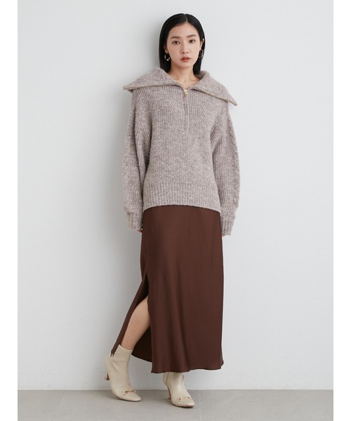 ブラウン タートルネック ニット UNIVERSAL LANGUAGE（ユニバーサル ランゲージ） 【スーツスクエア