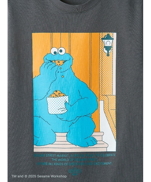 SESAME STREET tシャツ 「UNISEX」クッキーモンスター アートT