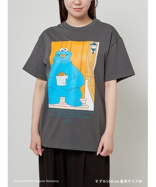 tシャツ 「UNISEX」クッキーモンスター　アートTシャツ（RADIO） レディース メンズ UNISEX】クッキーモンスター アートTシャツ（RADIO）(トップス