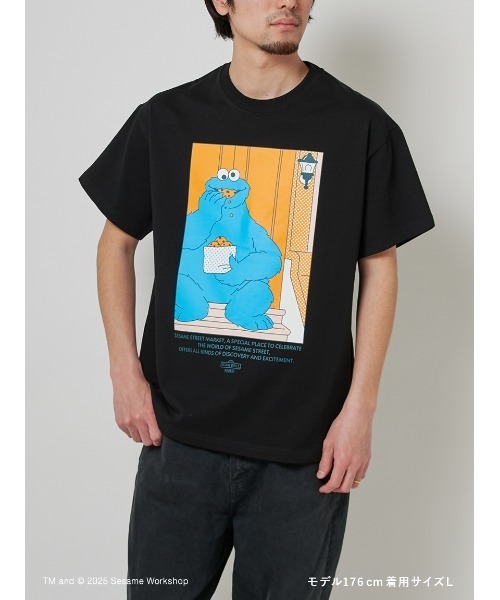 tシャツ 「UNISEX」クッキーモンスター　アートTシャツ（RADIO） レディース メンズ UNISEX】クッキーモンスター アートTシャツ（RADIO）(トップス
