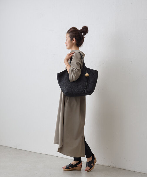 トートバッグ バッグ 「russet&times;BEARDSLEY」カゴトートバッグ レディース