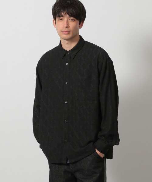 LAKOLE（ラコレ） シャツ レースデザイン長袖シャツ / 321389 メンズ