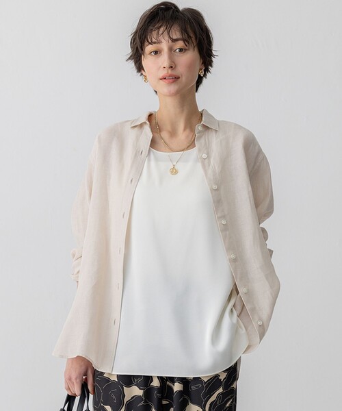 23区 ブラウス シャツ LIBECO ベーシック レディース : ZOZOTOWN