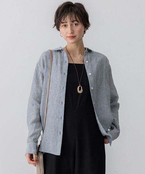 23区【杏さん着用】LIBECO ベーシック シャツ 杏さん着用】LIBECO ベーシック シャツ / 23区 S | ファッション