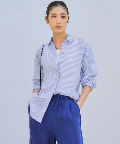 23区 ブラウス シャツ 「杏さん着用」LIBECO ベーシック