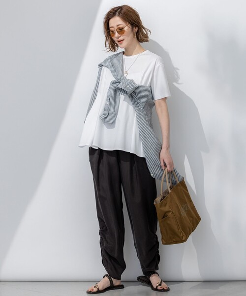 杏さん着用】LIBECO ベーシック シャツ / 23区 | ファッション