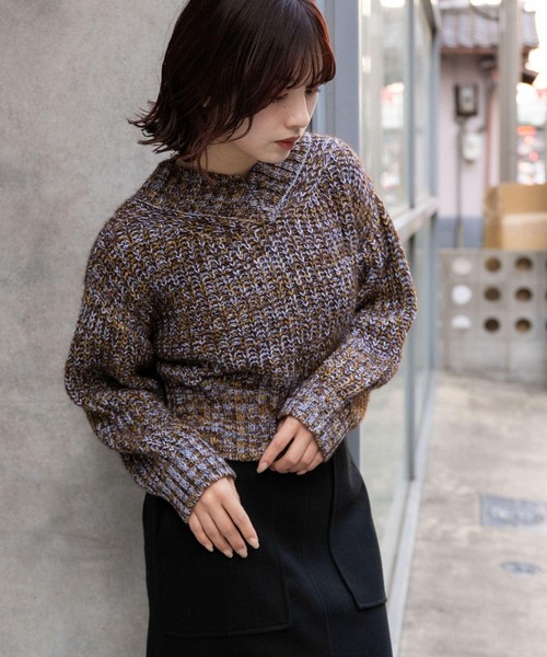 SENSE OF PLACE by URBAN RESEARCH Vネックニット ONE ブラウン