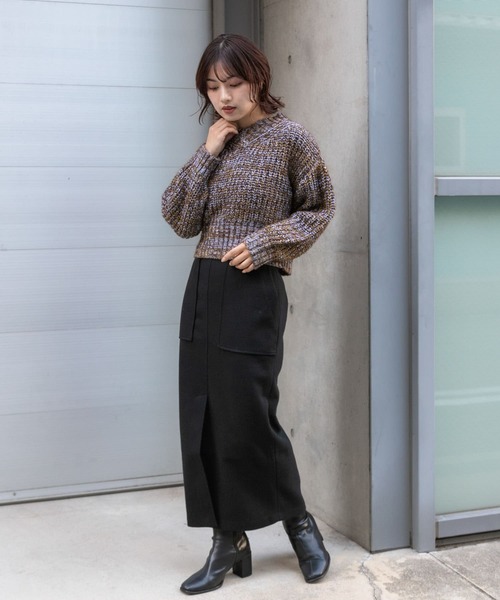 SENSE OF PLACE by URBAN RESEARCH Vネックニット ONE ブラウン