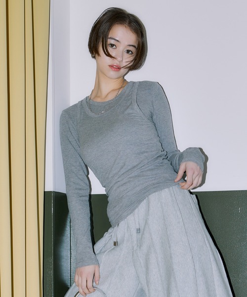 LIENCOEUR tシャツ タンクレイヤードカットソー レディース : ZOZOTOWN