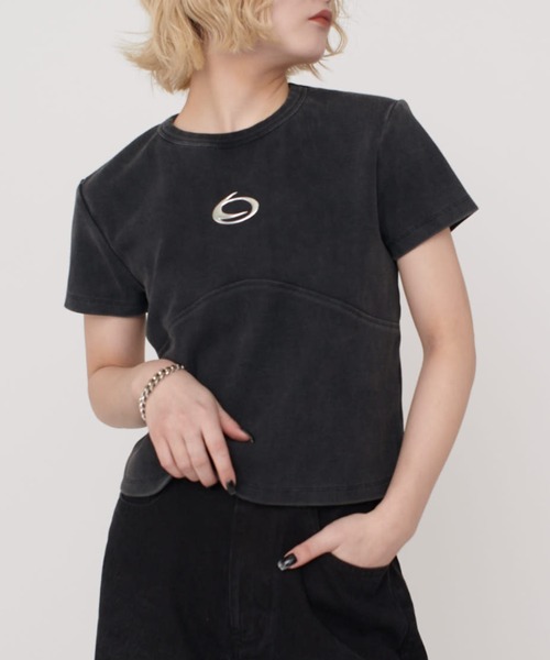 tシャツ 「mi-企画」ロゴプリントＴシャツ レディース