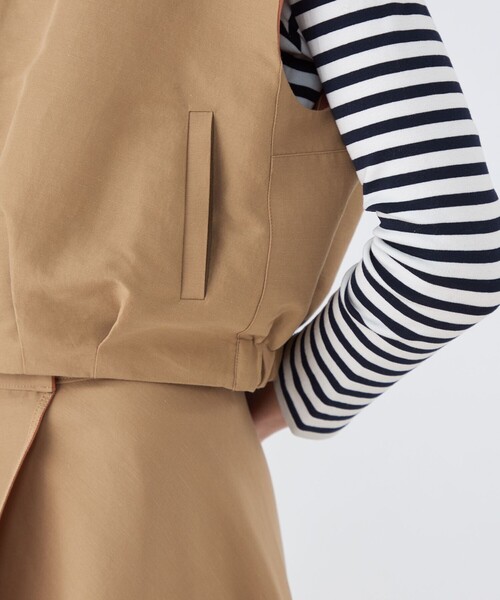 トゥモローランドコレクションジレ コットンリネンリバー ジップアップジレ（ベスト）｜TOMORROWLAND