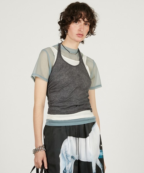 トリプルレイヤードホルタートップ / Triple Layered Halter Top レディース