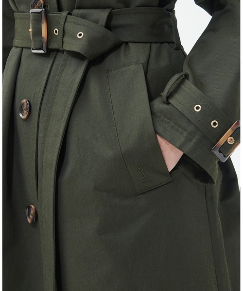 Barbour 「Barbour」 トレンチコート 10 グリーン レディース