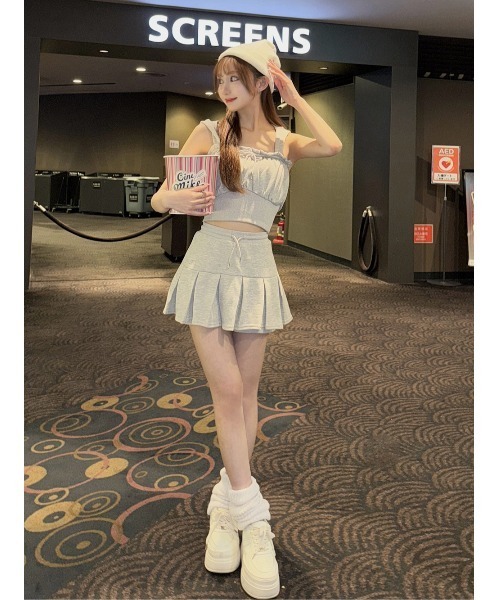 Darich プリーツヘムスウェットミニスカート プリーツヘムスウェットミニスカート（スカート）｜Darich
