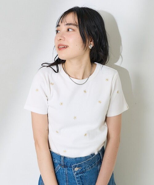 tシャツ 刺繍Tシャツ レディース ワンフォークロージング 1111clothing ワンフォークロージング