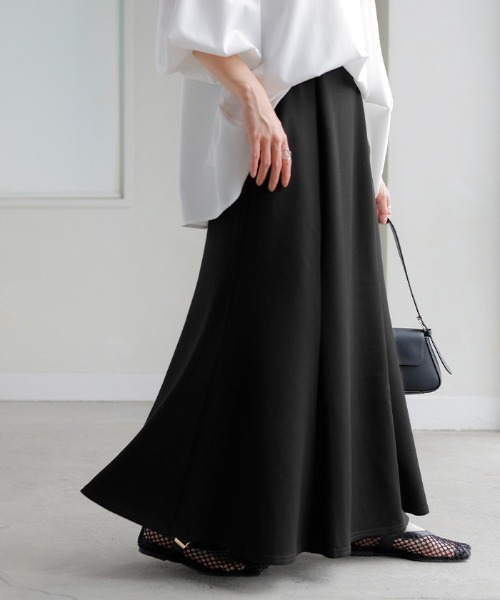 スカート ドロストティアードスカート チュール使い リボンドロスト