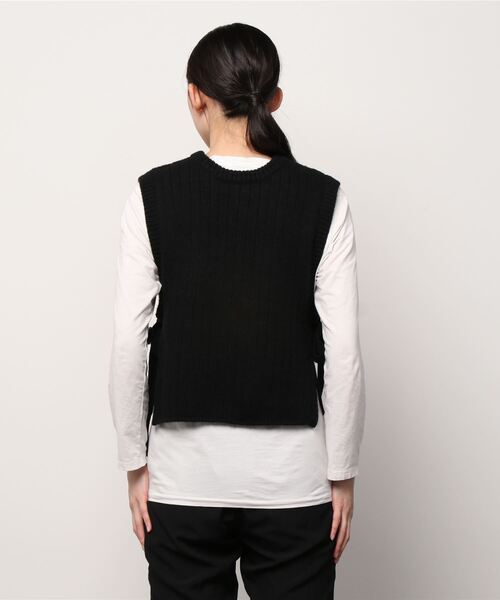 「BEAMS BOY」 ニットベスト ONE SIZE ブラック レディース BEAMS BOY 「BEAMS BOY」 ニットベスト - ブラック レディース