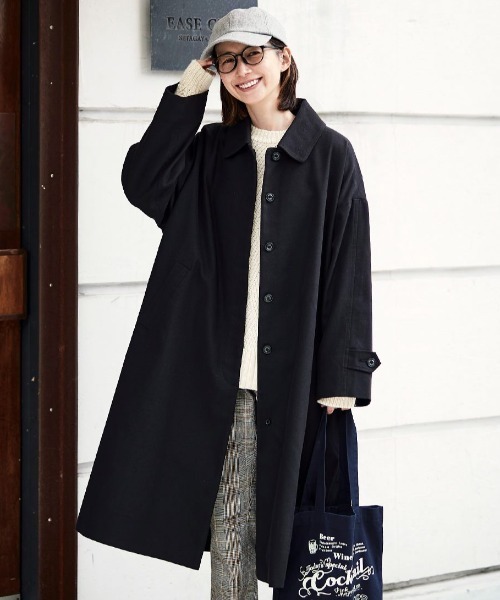 Sunny clouds（サニークラウズ） ステンカラーコート LARGE ブラック