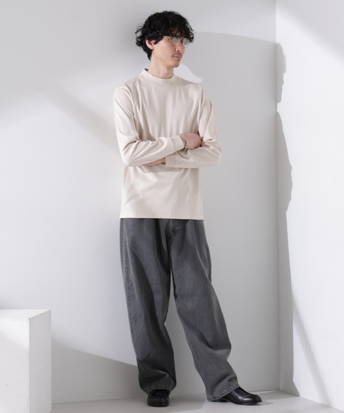 「NANO universe」 長(zhǎng)袖Tシャツ M ベージュ メンズ