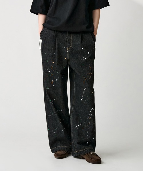 WETTEMPT ジーンズ 2TUCK PAINT DENIM PANTS / ツータック