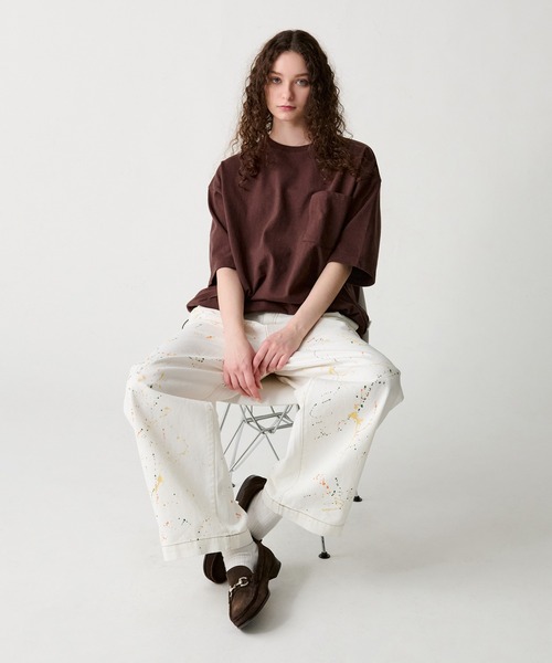 WETTEMPT ジーンズ 2TUCK PAINT DENIM PANTS / ツータック