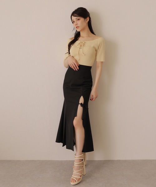 M DOLLY スカート *M DOLLY original* slit ribbon mermaid skirt