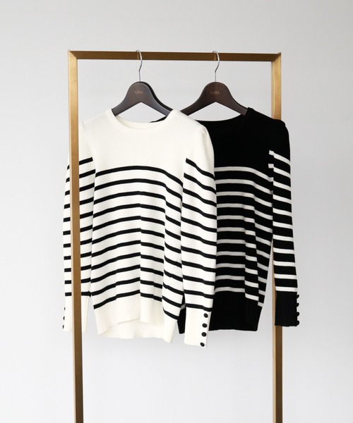 「ELFRANK」 長袖ニット FREE オフホワイト レディース_画像3