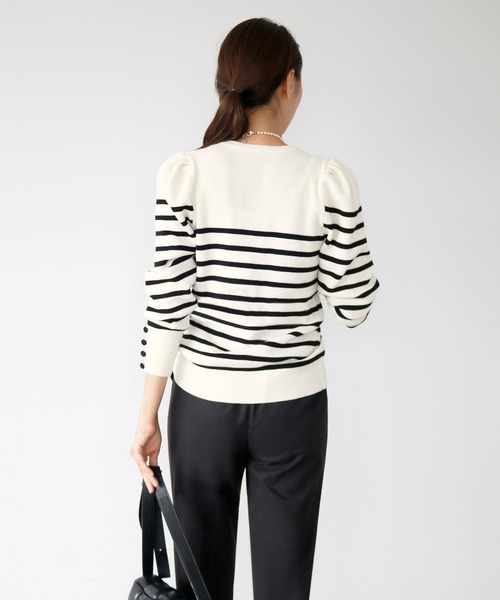 「ELFRANK」 長袖ニット FREE オフホワイト レディース_画像5