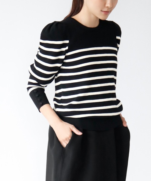 「ELFRANK」 長袖ニット FREE オフホワイト レディース_画像7