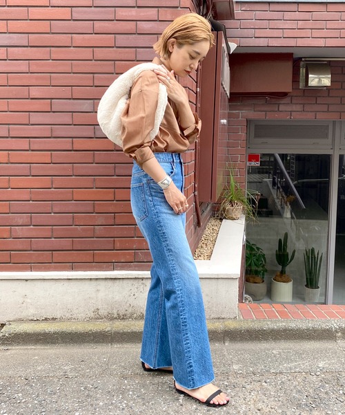 [SHENERY] повреждение обработка Denim брюки 38 голубой женский 