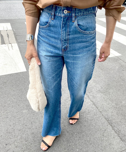 [SHENERY] повреждение обработка Denim брюки 38 голубой женский 