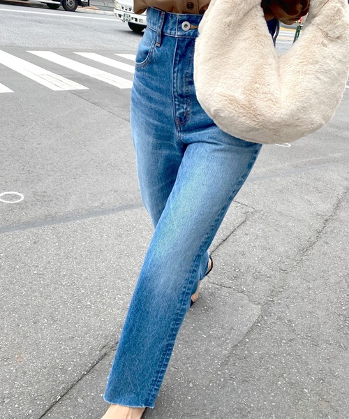 [SHENERY] повреждение обработка Denim брюки 38 голубой женский 