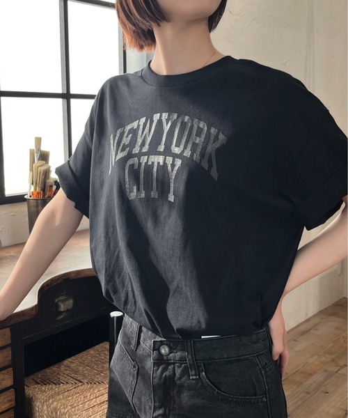 tシャツ 「spiritoso」カレッジロゴアソートプリント半袖Tシャツ レディース | spiritoso | 23