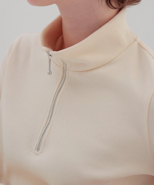 THREE DOTS TURQUOISE tシャツ × DRESSLAVE / HALF ZIP PULLOVER