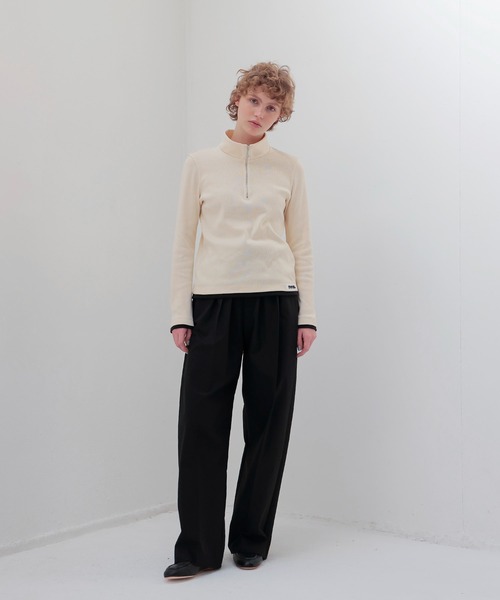 tシャツ THREE DOTS TURQUOISE × DRESSLAVE / HALF ZIP PULLOVER(ハーフジッププルオーバー) レディ THREE DOTS TURQUOISE tシャツ × DRESSLAVE / HALF ZIP PULLOVER