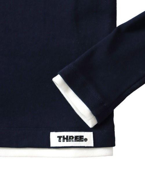 tシャツ THREE DOTS TURQUOISE × DRESSLAVE / HALF ZIP PULLOVER(ハーフジッププルオーバー) レディ THREE DOTS TURQUOISE tシャツ × DRESSLAVE / HALF ZIP PULLOVER